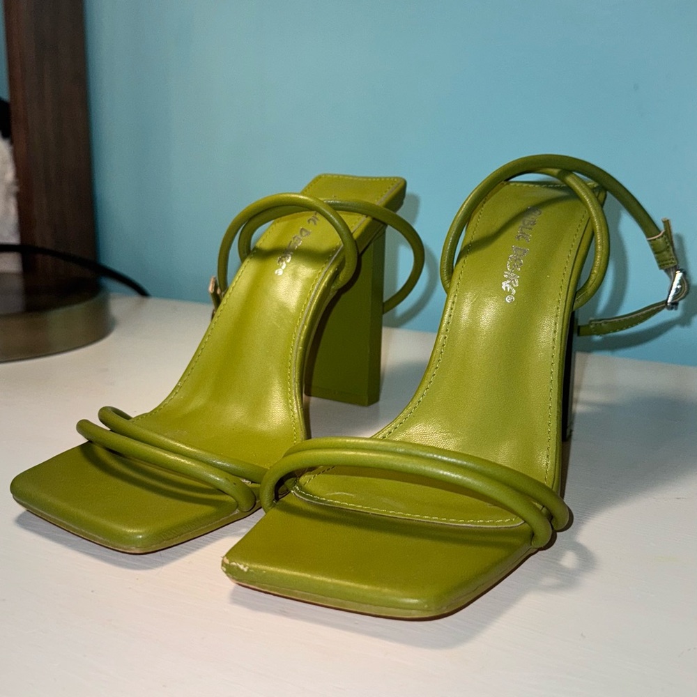 Public Desire Olive Green Heels